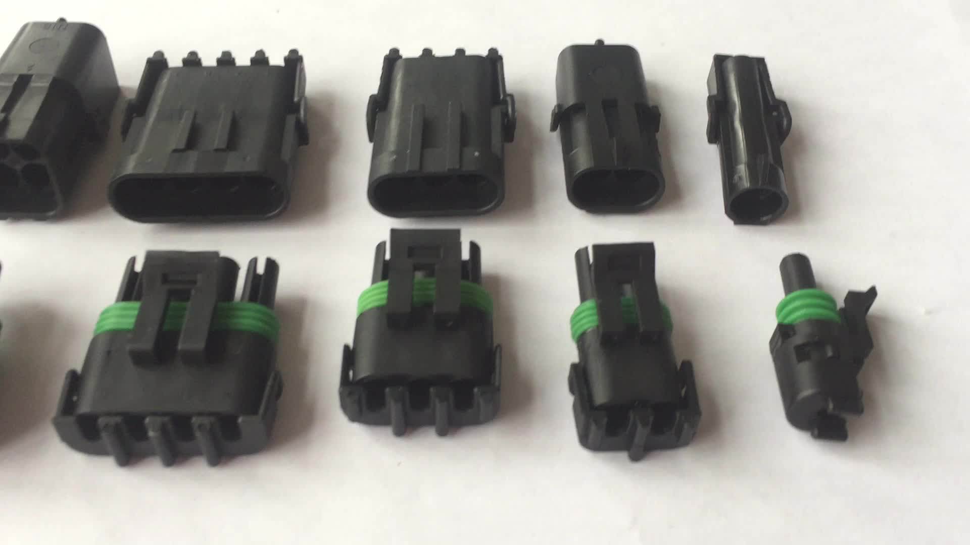 Delphi 4 Pin Female Black Weatherpack Series Housing Automotive Sealed