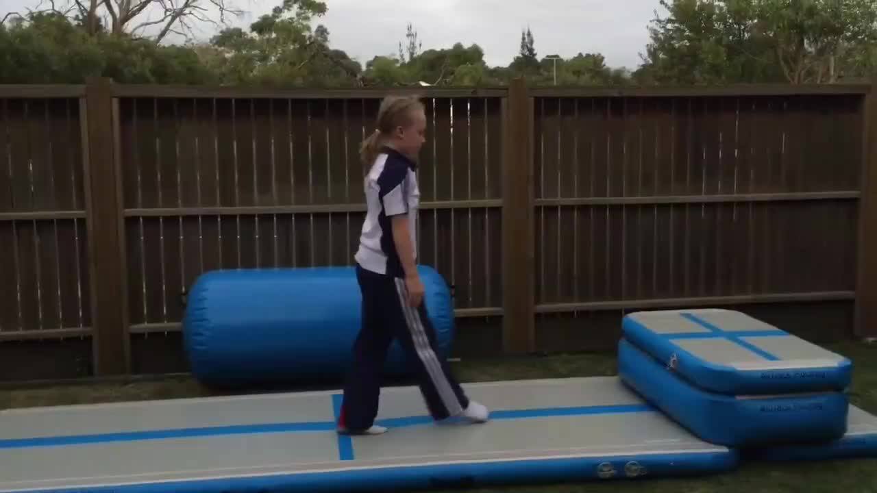 Colorful Inflatable Bounce Air Pad Mats Rhythmic Gymnastics Tumbling