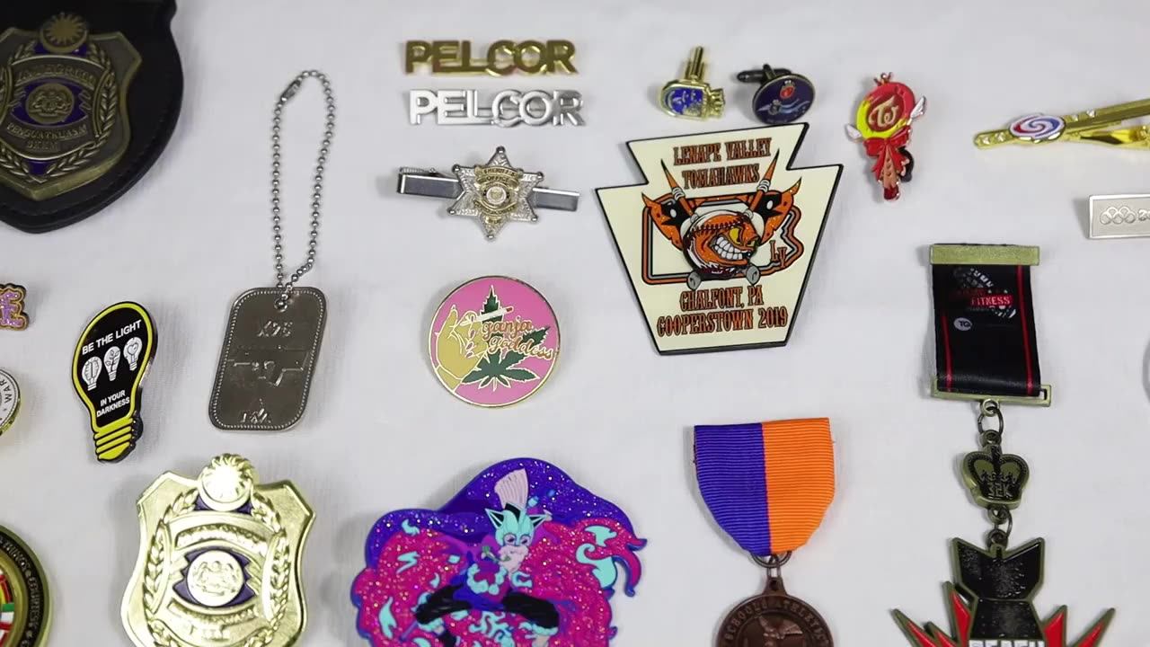 Lapel Badges Labels Wholesale Free Sample Design Custom Logo Metal Hard