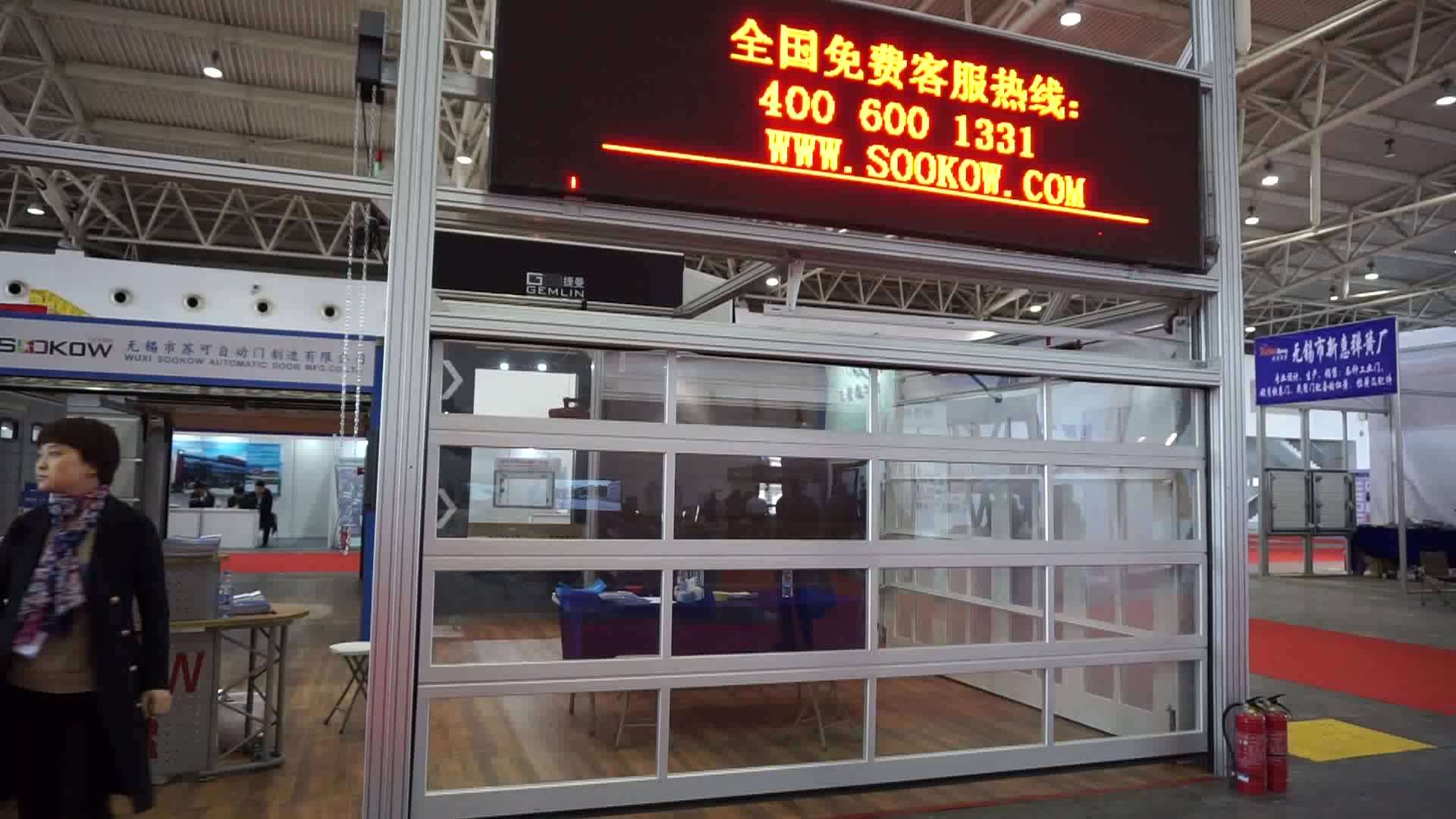 Black Anodized Aluminum Frame Automatic Frosted Glass Garage Door Buy