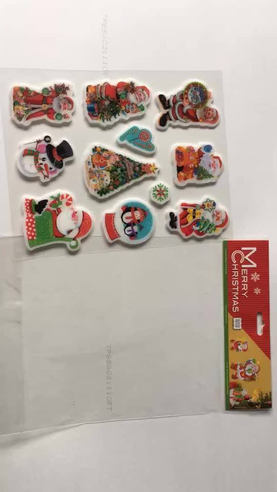 Customized Christmas Window Decor Jelly Sticker Holiday Decorative