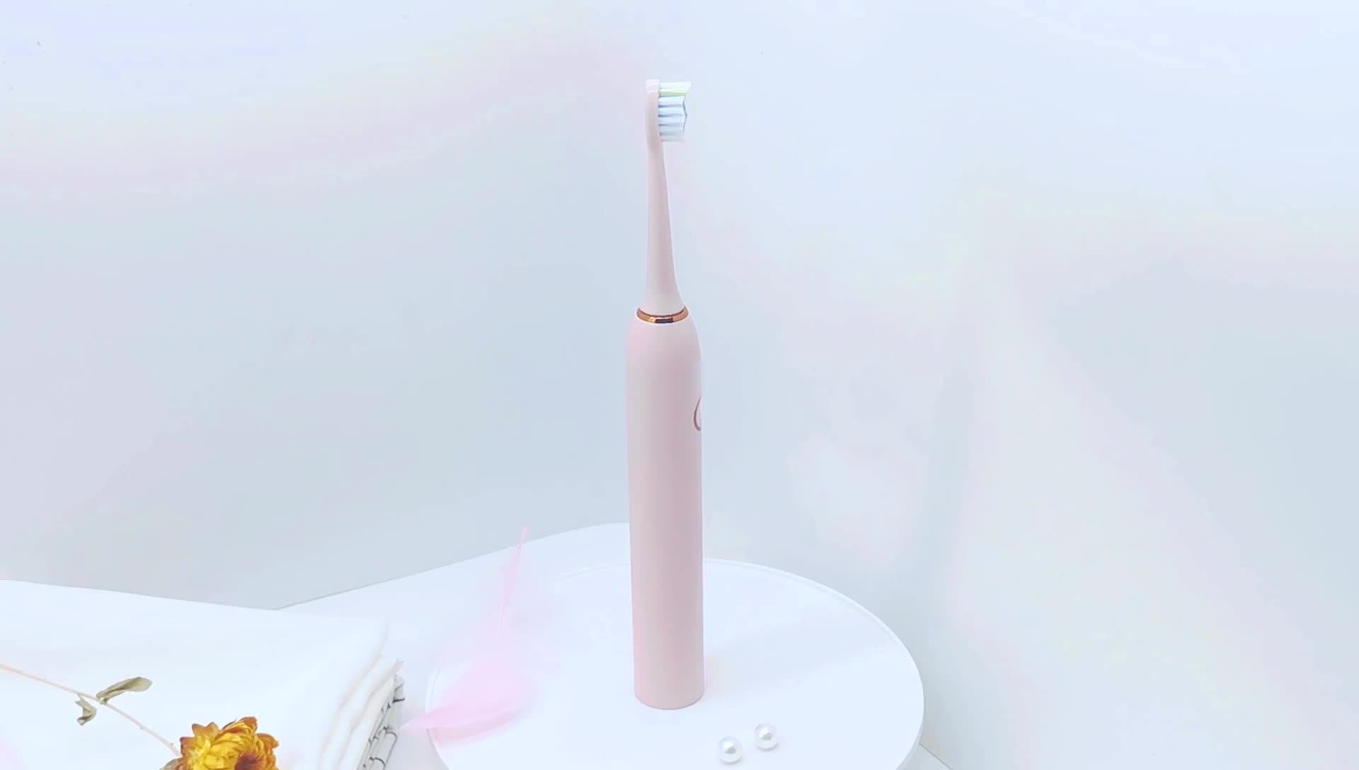 Fda Electronic Toothbrush With Brush Heads Adult Soft Bristle