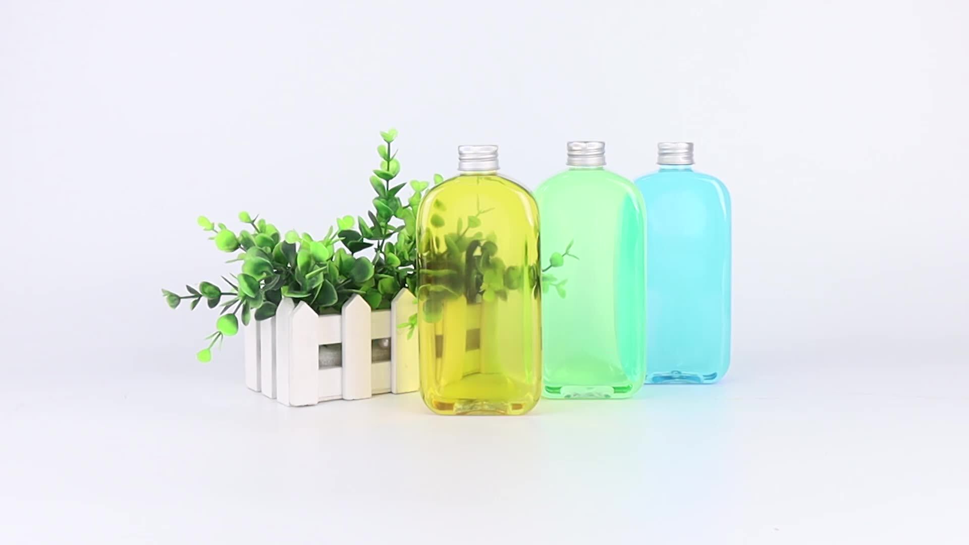 Food Grade Plastic Milk Tea Juice Bottle 250ml 300ml 350ml 400ml Pet Beverage Drink Bottle With