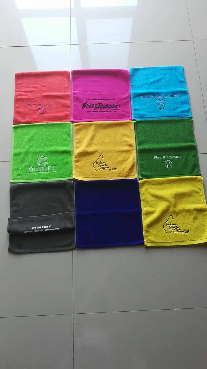 Custom Cotton Embroidered Logo Gym Towel With Colorful Buy High