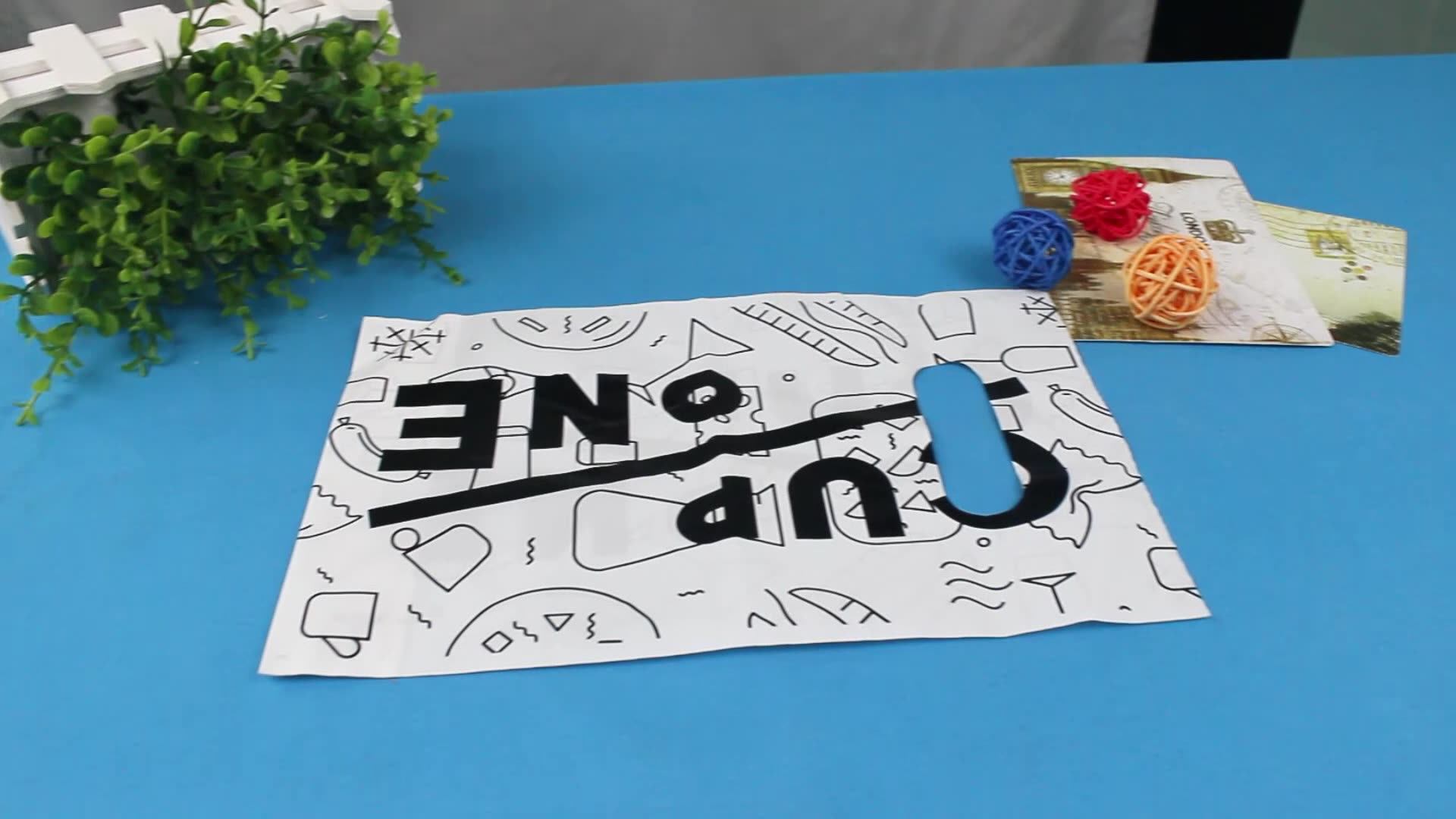 Customised Cup Holder Plastic Bag Bottle Tote Bag Frosted Hdpe Recycled Plastic Imported From