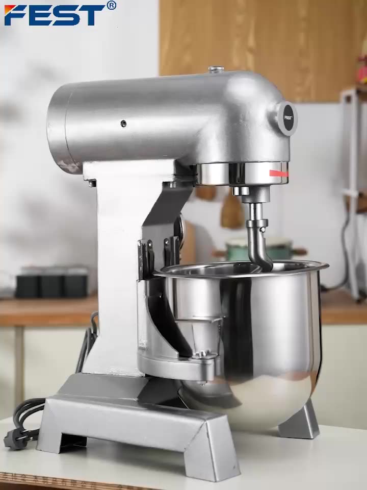 Commercial Kitchen Food Mixer Dough Sheeter 15l 500w Flat Mixing Paddle Dough Hook Chef Whip