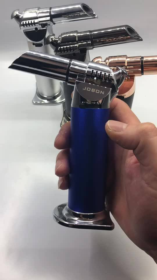 Wholesale Jobon Brand Cigar Torch Lighter Fashion Refillable Butane