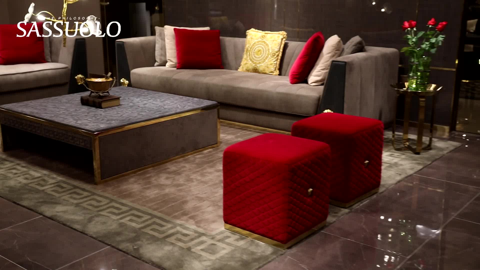 Sassuolo Italy Modern Leather Furniture Living Room Sofa ...