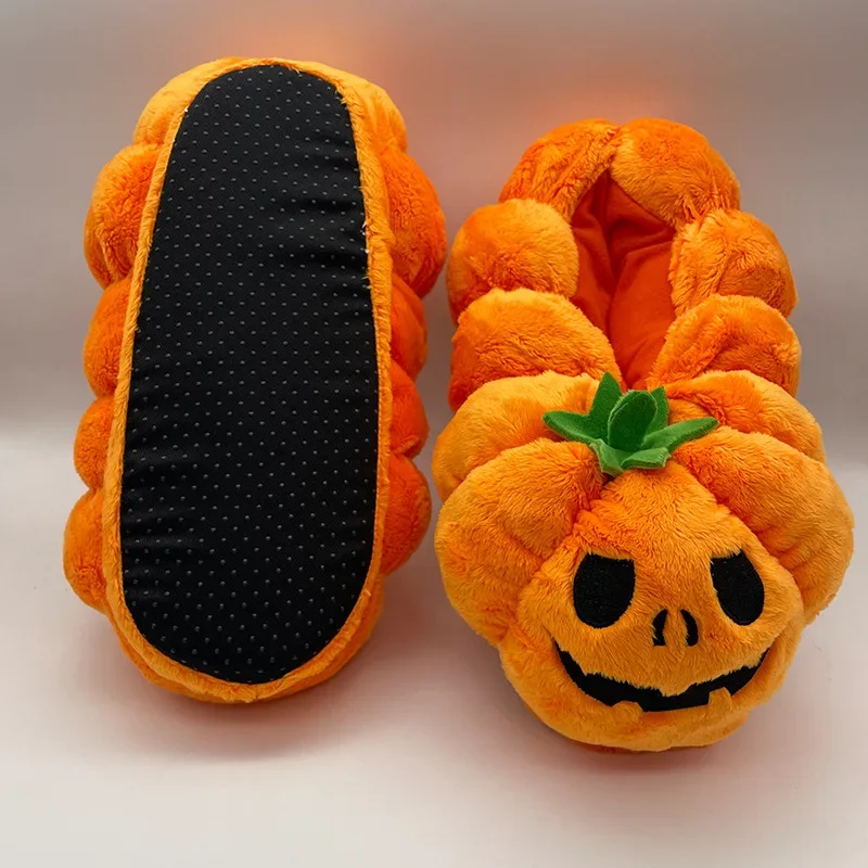 Спот кросс-нортчорborder Amazon Explosion Halloween Pumpkin Slippers Pumpkin Plush Slipper