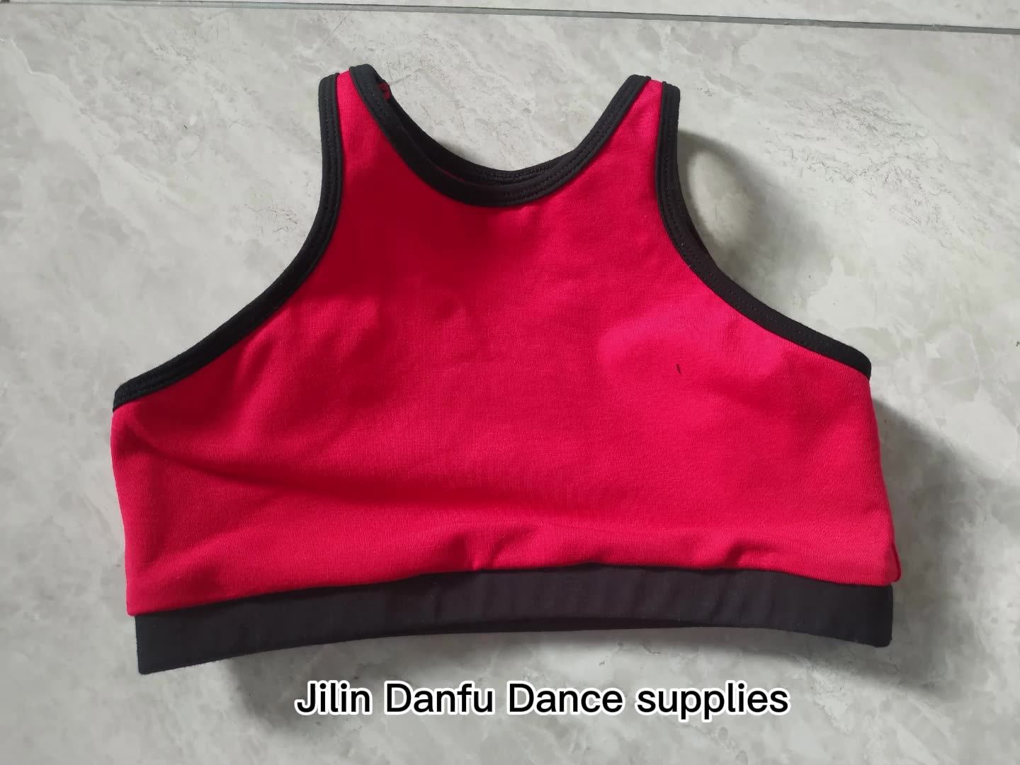 C2419 Kids Dancewear Bra Top Red Dance Activewear Dance Tops Ballet