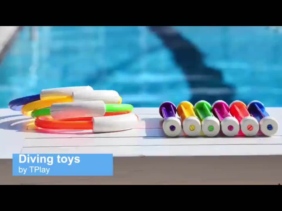 15pcs Underwater Swimming Pool Diving Toys Rings Dive Throw Torpedo Fun