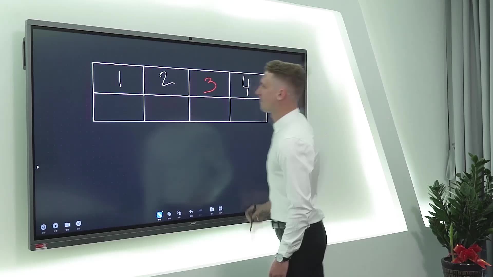 65 Inch Interactive Whiteboard Smart Teaching Board For Kids Remote