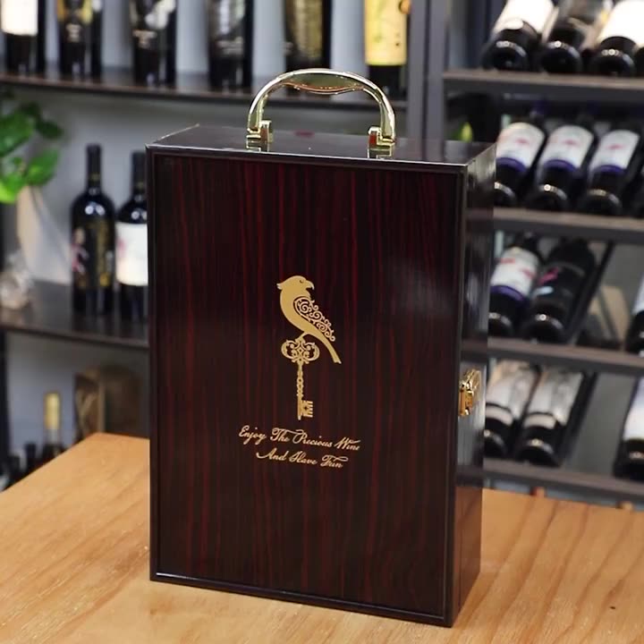 Wholesale Mdf Wooden Luxury Piano Lacquer 4 Bottle And 6 Bottles Wine Packing Boxes And Wine
