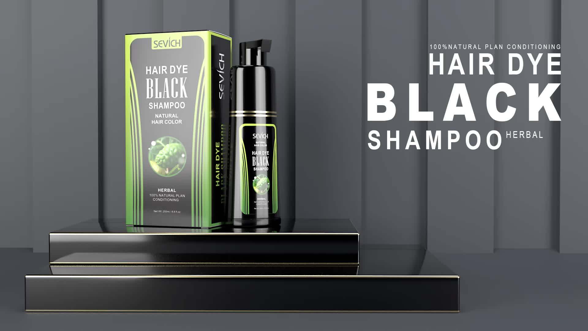 Wholesale Herbal Extract 5 Minutes Hair Dye Ginger Black Shampoo Buy