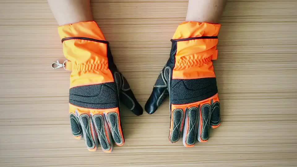 Goat Grain Leather Cut Proof Chainsaw Gloves Lumberjack Work Gloves