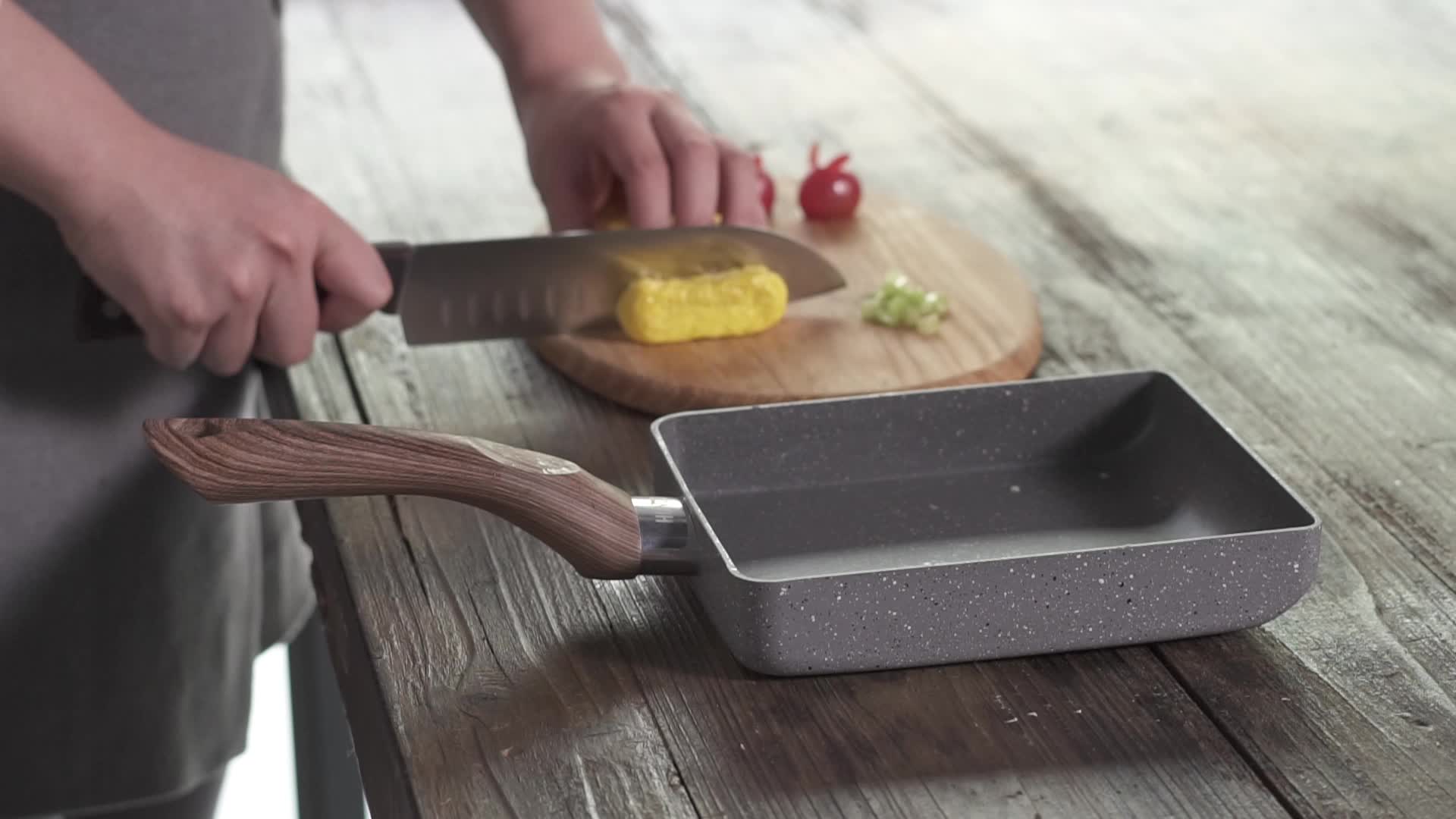 Aluminum Nonstick Rolled Tamagoyaki Rectangle Pan Japanese Omelette