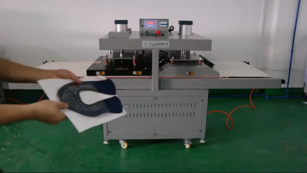 60x80cm Flowline Conveyor Belt Shoes Hydraulic Heat Press Machine For