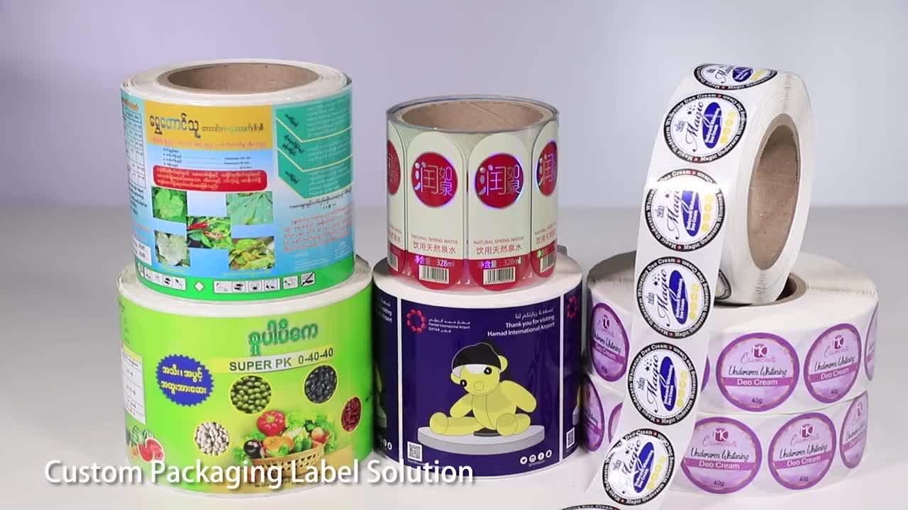 Vinyl Adhesive Glass Transparent Sticker Label Transparent Label Roll