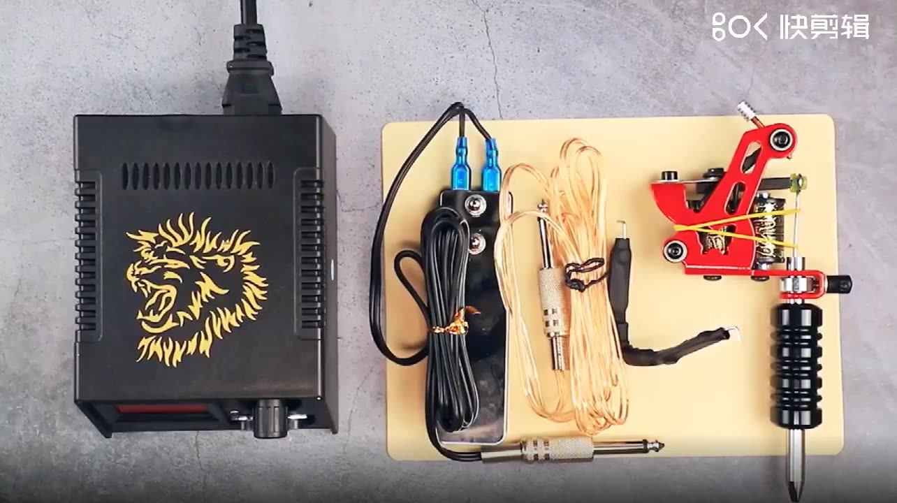 Professional Tattoo Power Supply Kit with Tattoo Clip Cord Foot