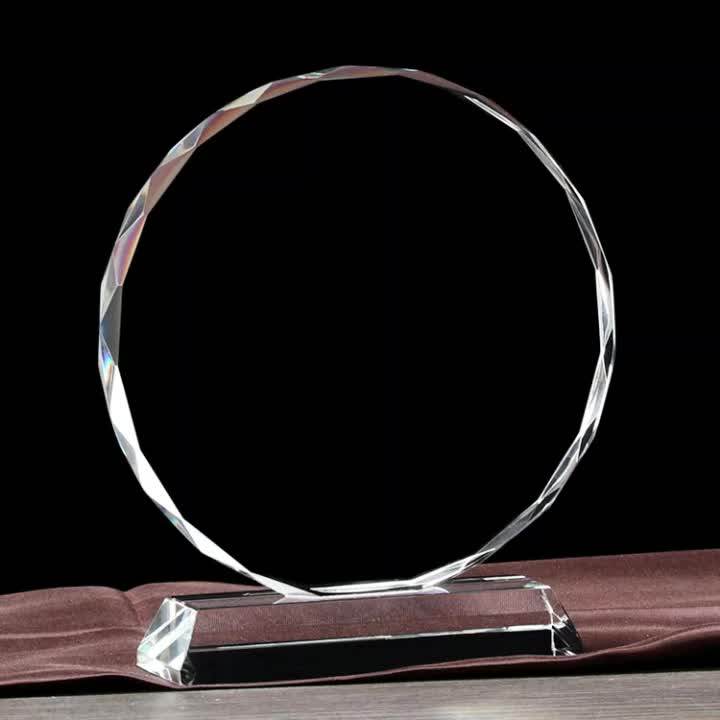 Blanks Design Crystal Awards With Clear Color Base Heart Leaf Shapes