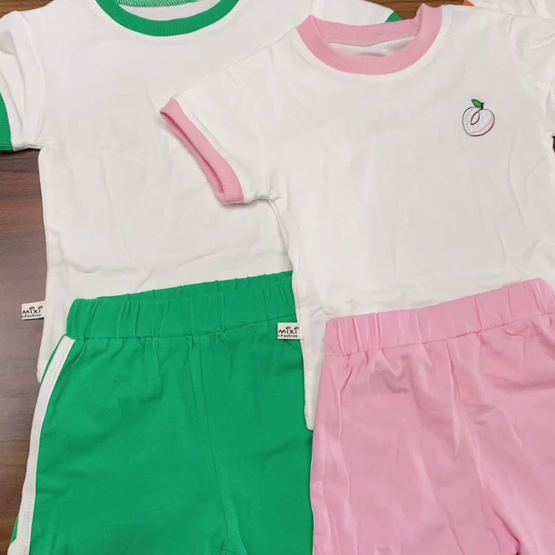 HH Baby Clothing Sets Kids Summer Cotton Cute Friut Boys Girls Sport Suits Infant Tops T-shirts Pants Suit Outfits Baby Clothes baby shirt clothing set