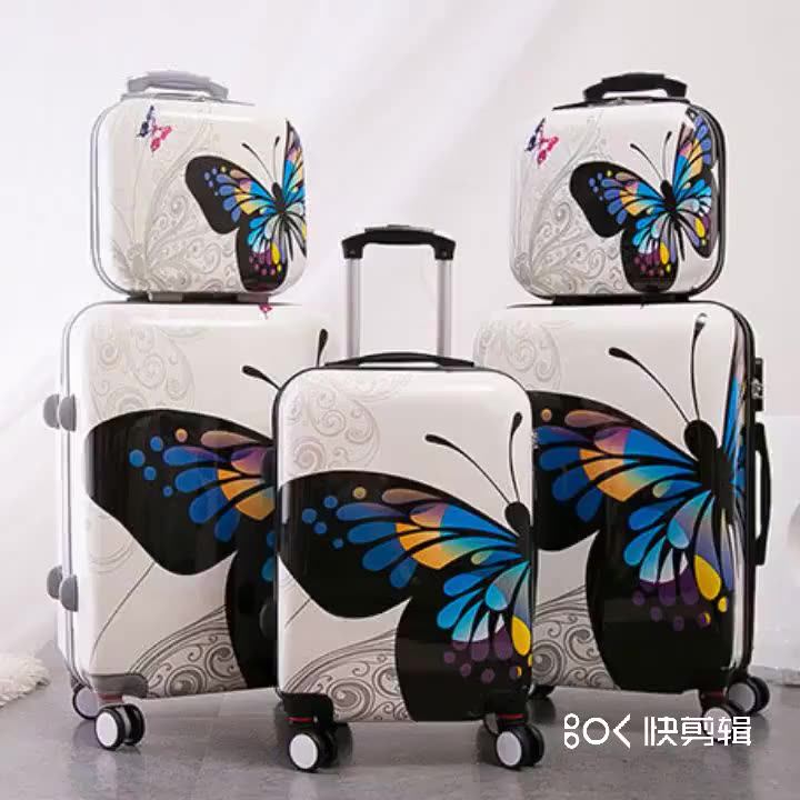Personalized Unique Travel Luggage Set Letter Suitcase Set Printed Hard