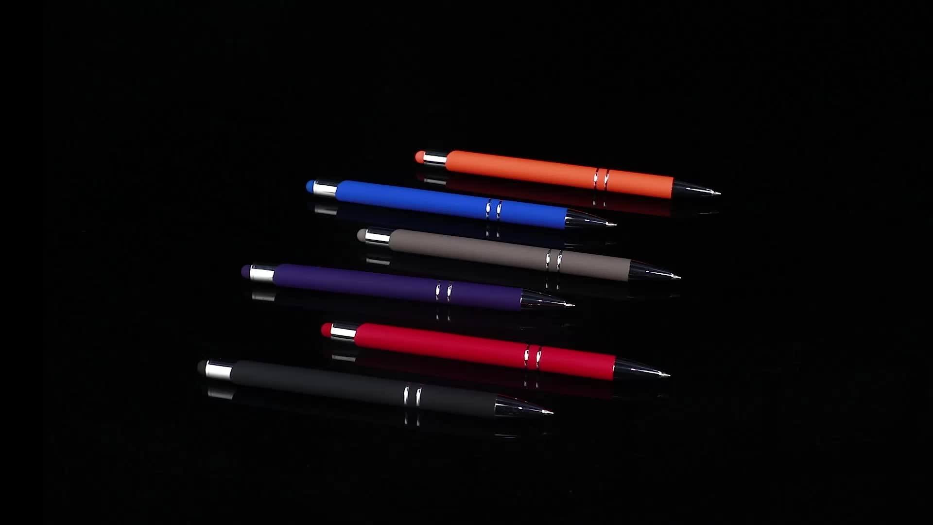 Most Popular Wholesale Promotional Click Ball Design Metal Led Pen With