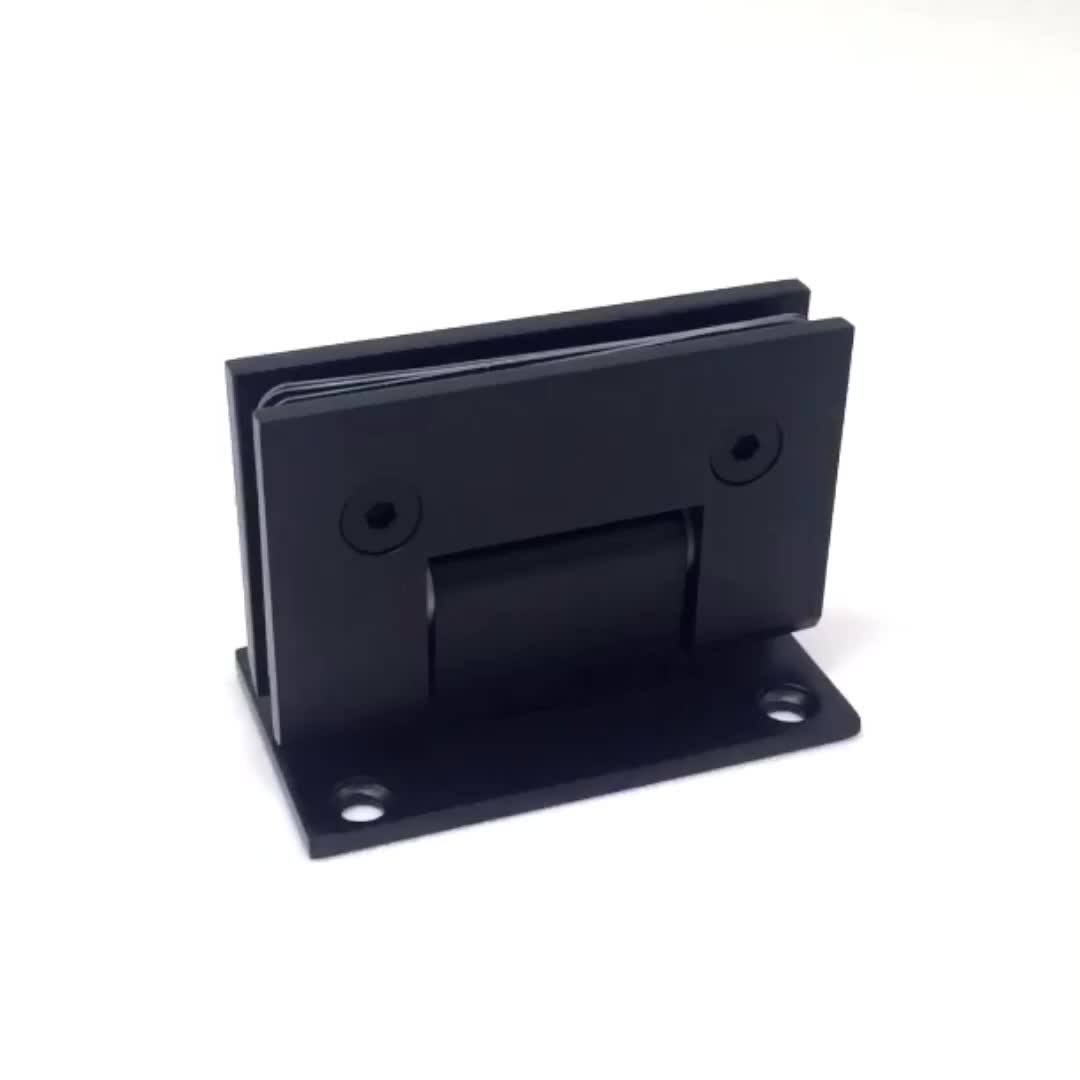 Hardware Factory Black Metal Door Hinges For Frameless Shower Glass