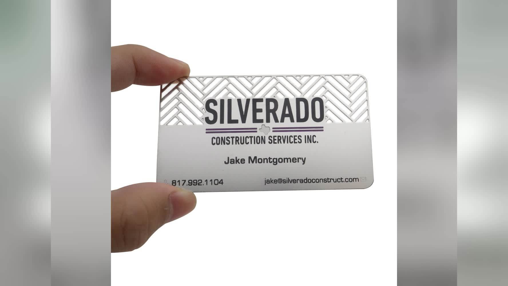 Metal Business Card Free Design Customized Stainless Steel Metal