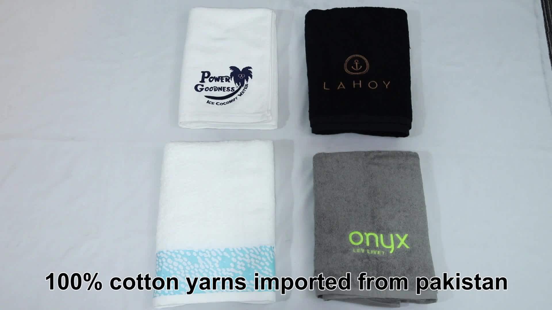 Luxury 100 Cotton Hotel Towels Set Grey White Custom Logo Towels Buy