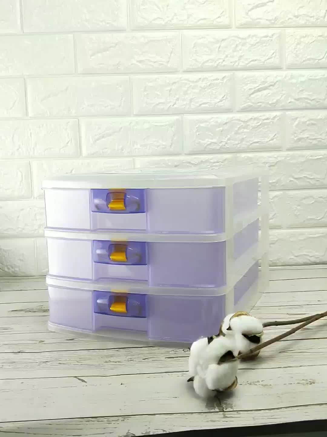 Office 3layers Plastic Drawer Document Storage Box With Lock Buy