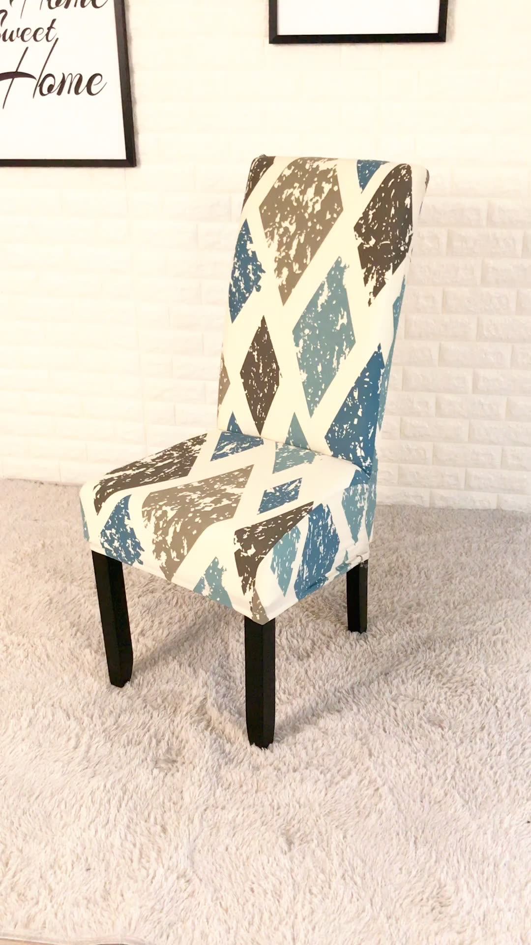 Dropshipping Chair Cover Xl Size Printed Elastic Fabric Slipcover Chair
