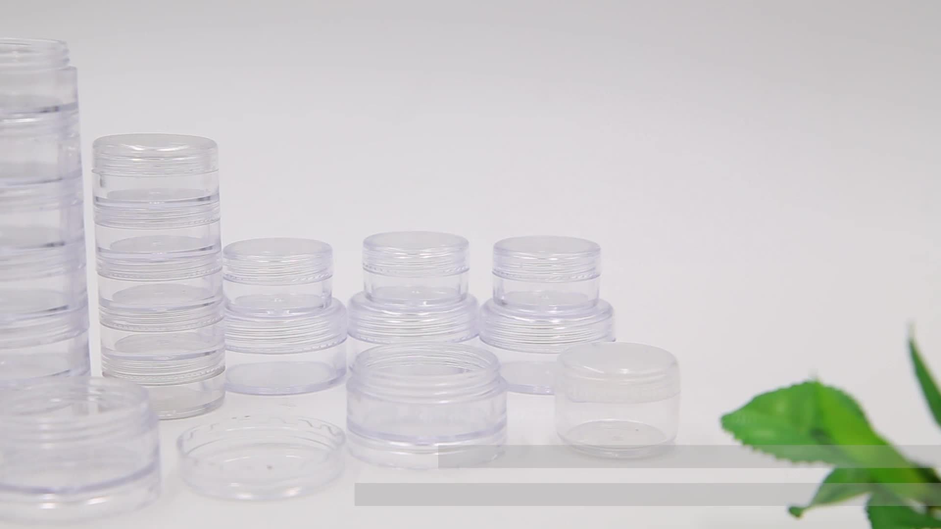 3g 5g 10g 15g 20g Plastic Ps Facial Cream Container Mini Sample Jar