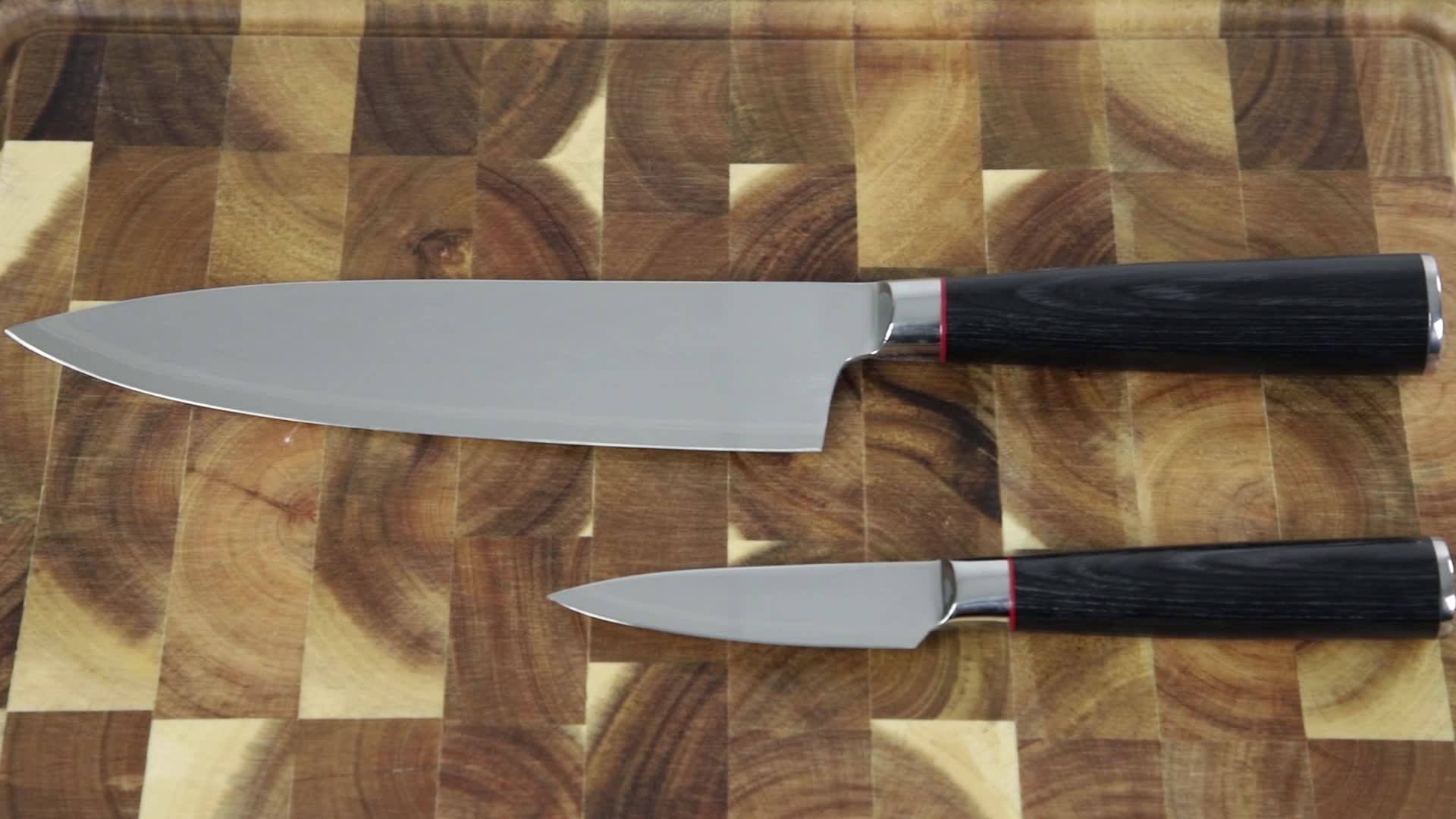 Bestkitchenknives Germany Steel Knife Set Vg10 Steel Damascus Knife