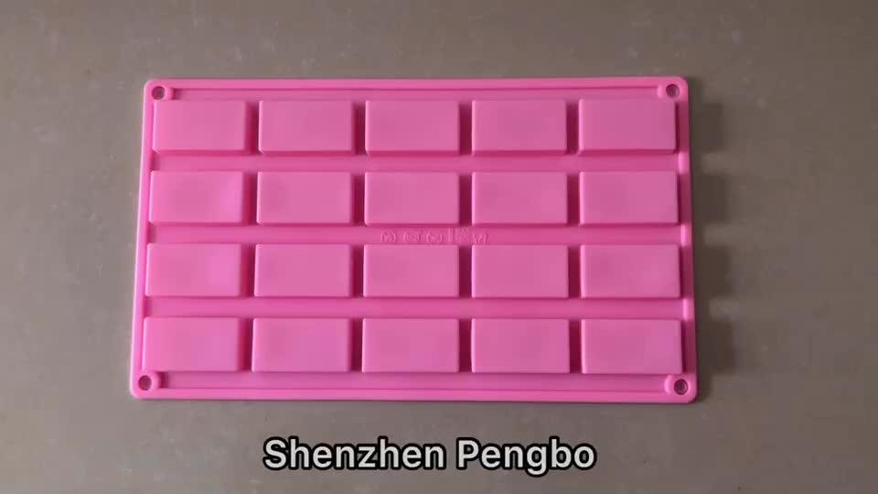 Wholesale Price 20 Cavity Rectangular Soap Mold Non Stick Bpa Free