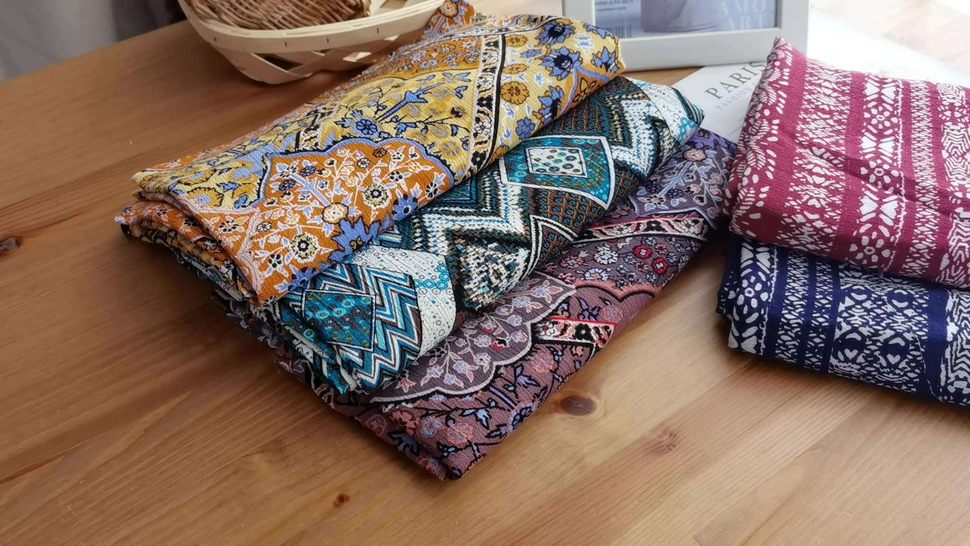 Thin Soft Moroccan Boho Print Fabric For Fashion Dress And Women's Clothing TJ2662 2|Fabric| - AliExpress