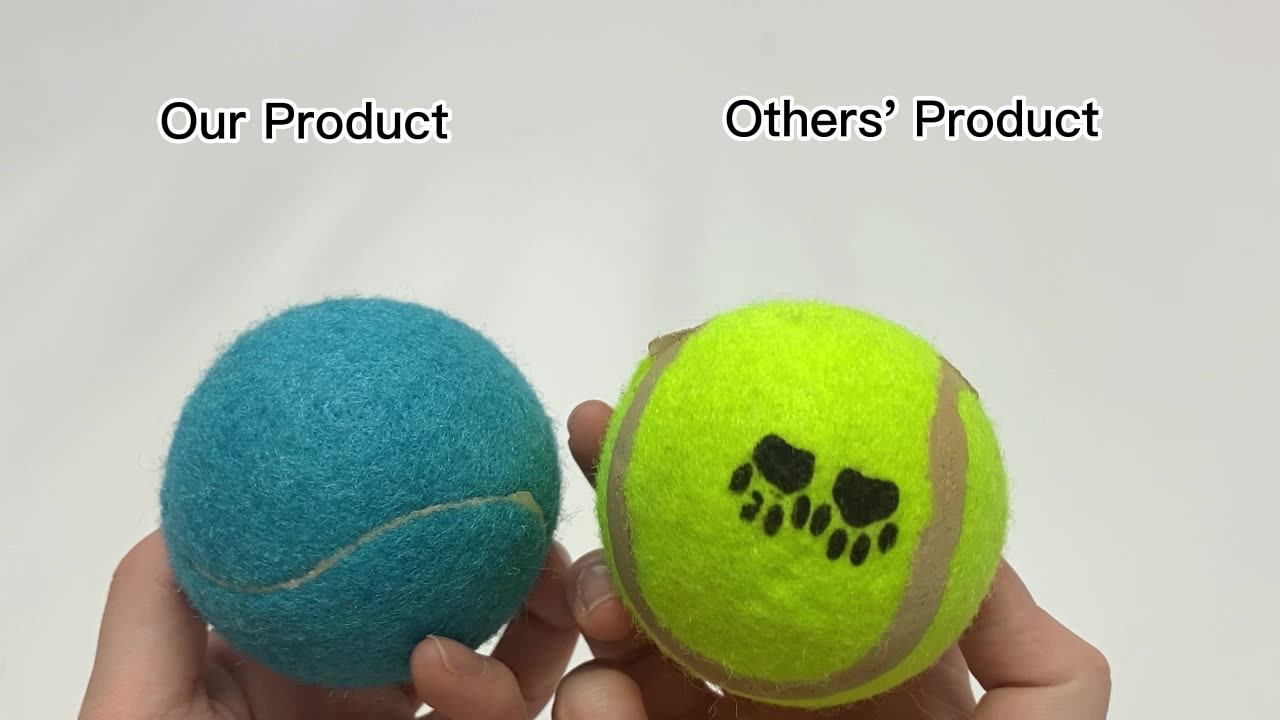 Custom Logo Squeaky Multi Color Small Dog Tennis Balls Bulk Throwing