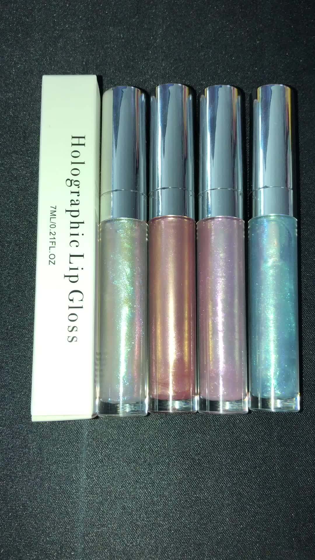Wholesale 4 Color Clear Lip Gloss Holographic Glitter Lipgloss Buy