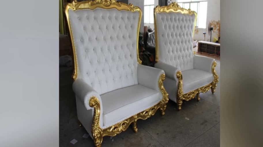 Neoclasscial Luxury High Back White King Throne Chair Buy King Throne