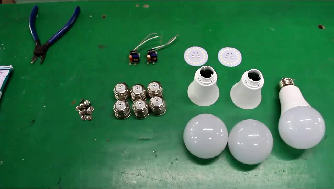 A60 A65 Cheap 3w To 18w Assembly Led Bulb Skd Spare Parts Led Bulb Raw