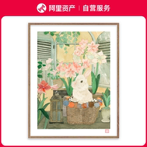 Huang Fengxias Rabbit Healing System at Home Modern Simple Sofa Background Wall Living Room Decorative Painting Rabbit Hanging Painting