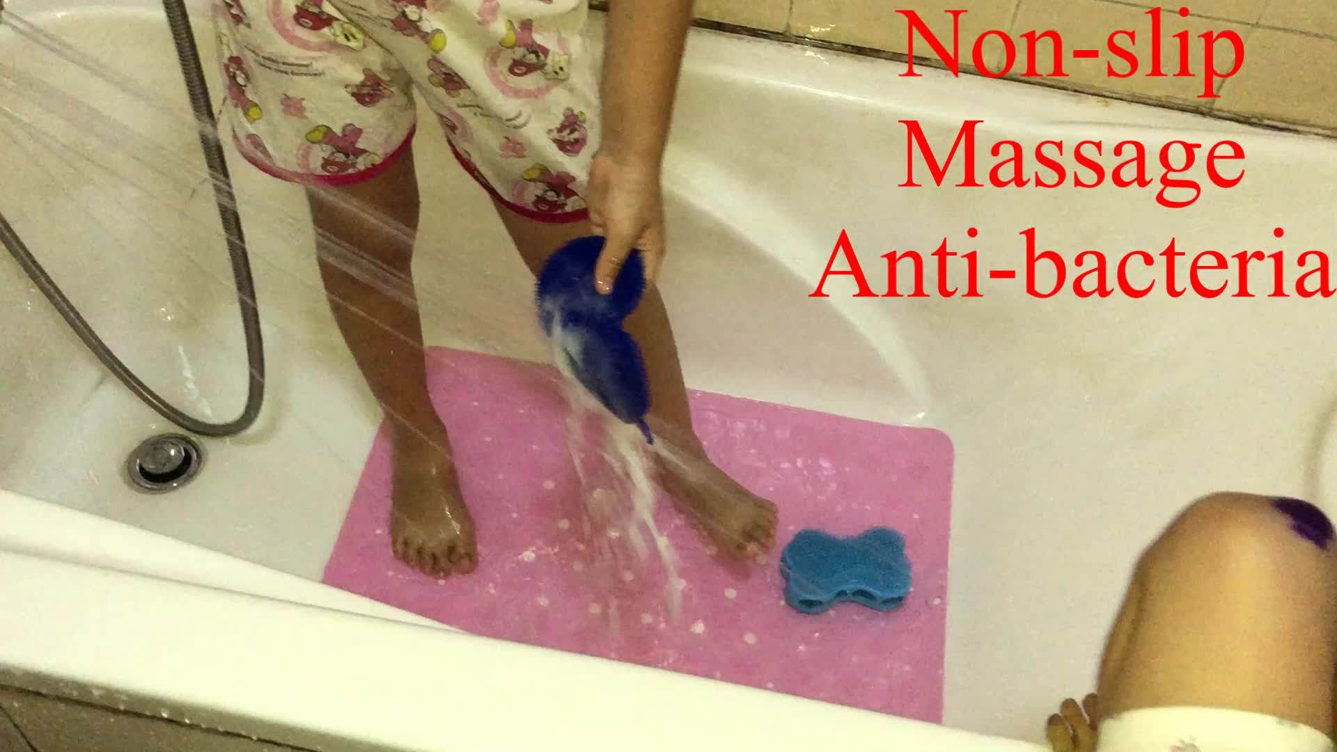 Soft Non Slip Anti Bacterial And Massage Silicone Bath Mat Shower Mat