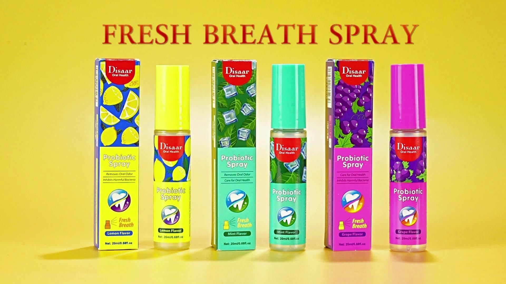 Disaar Wholesale Oral Spray Fresheners Breath Removal Bad Breath Mouth Natural Fruit Flavor
