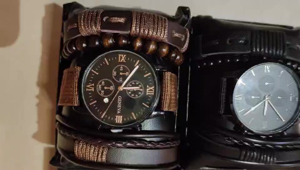 Hifive Luxury Jewelry Mens 4pcs Set Casual Nylon Bracelets Sport