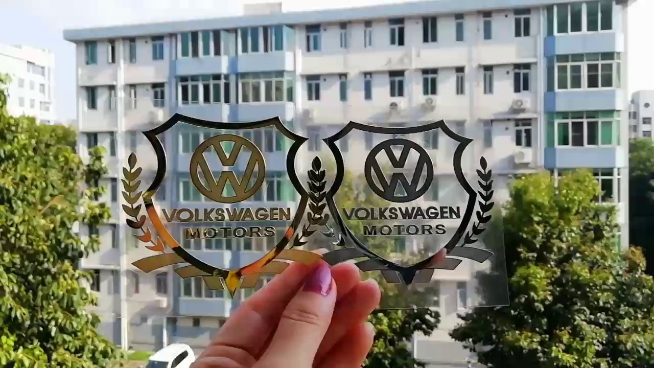 decal dán xe ô to Passat mới Santana Golf Tiguan Ổ đĩa điều khiển bằng kim loại kim loại kim loại kim loại kim loại kim loại smoile sal tem dán xe oto logo các loại xe ô tô 