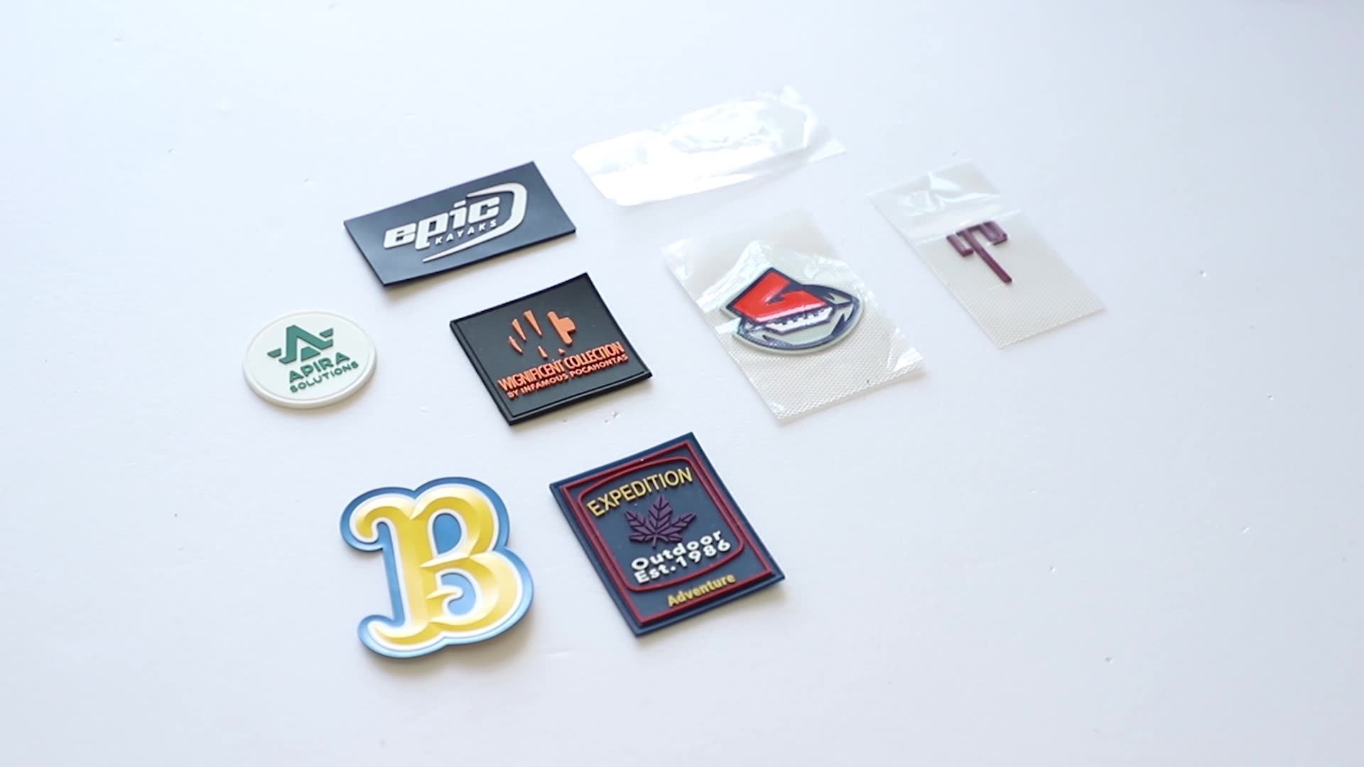 Custom Embossed Silicone Tag Badge 3d Brand Logo Silicone Patch Label