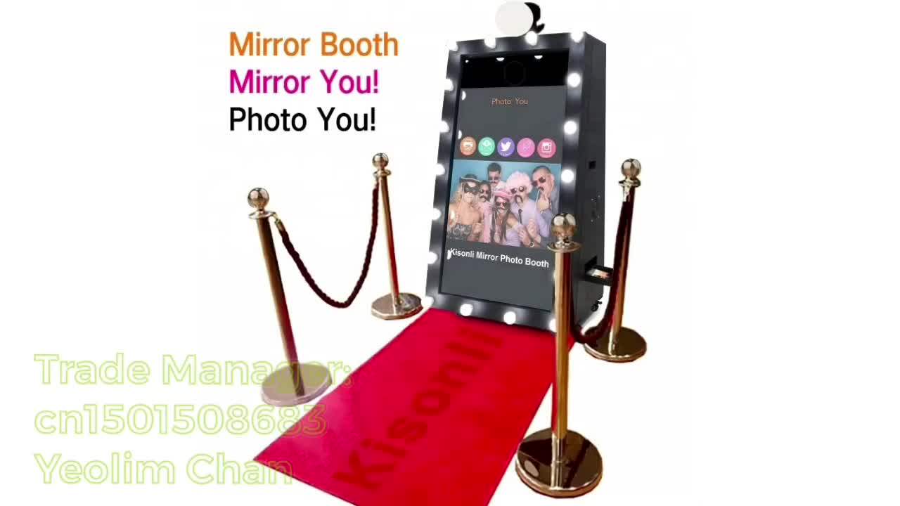 47 Inch Modern Photo Party Booths Touch Screen Mirror Photo Booth