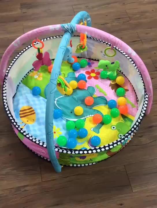 Kids Play Mat Indoor Cute Soft Game 30 Balls Baby Play Gym Mat Buy 30