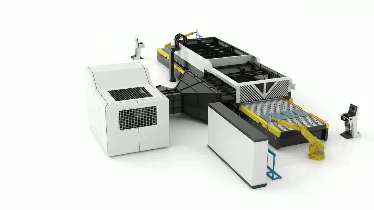 Landglass Jet Convection Flat Tempered Glass Machine / Glass Tempering Machine Production Line