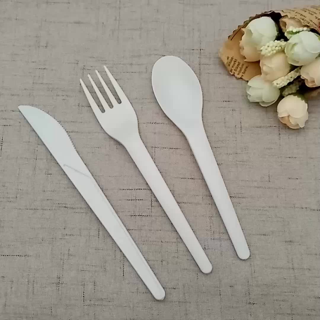 Factory Direct 100 Compostable Biodegradable 6 Inch Cpla Cutlery Set